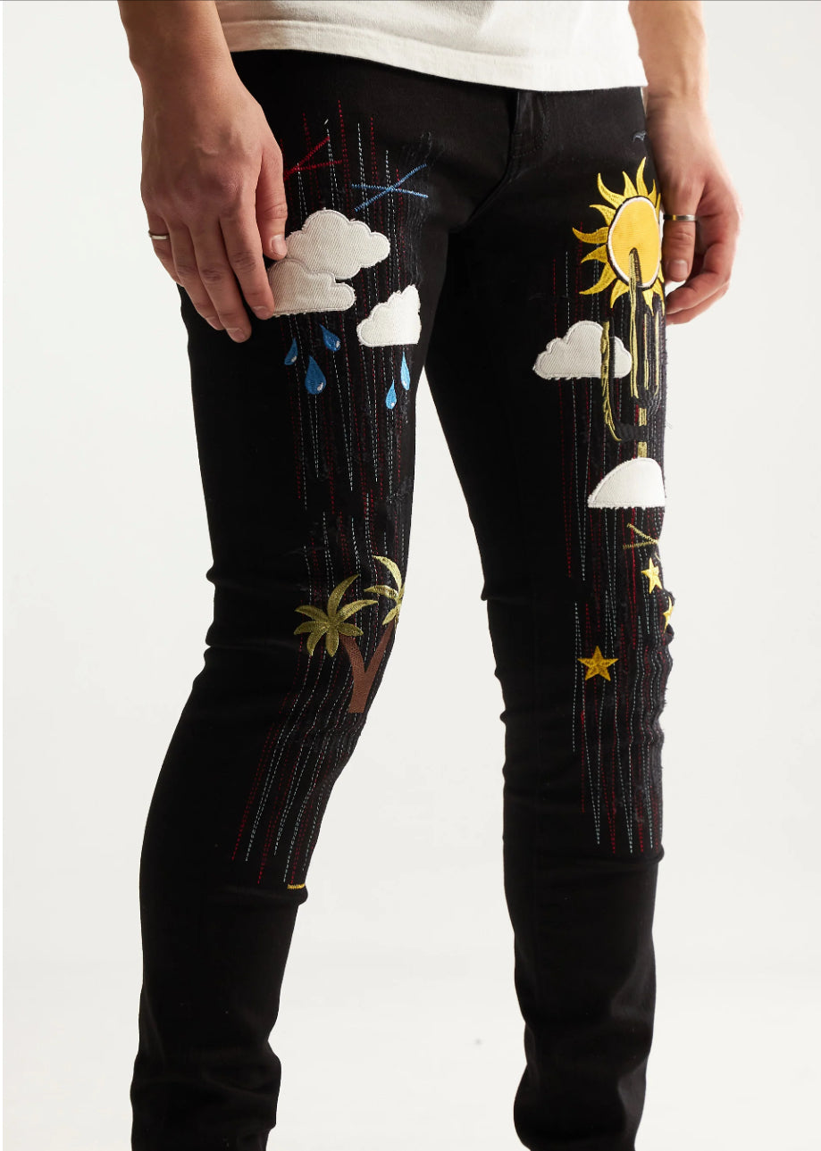 EMBELLISH  Indio Denim (Black) - EMBSP122-136