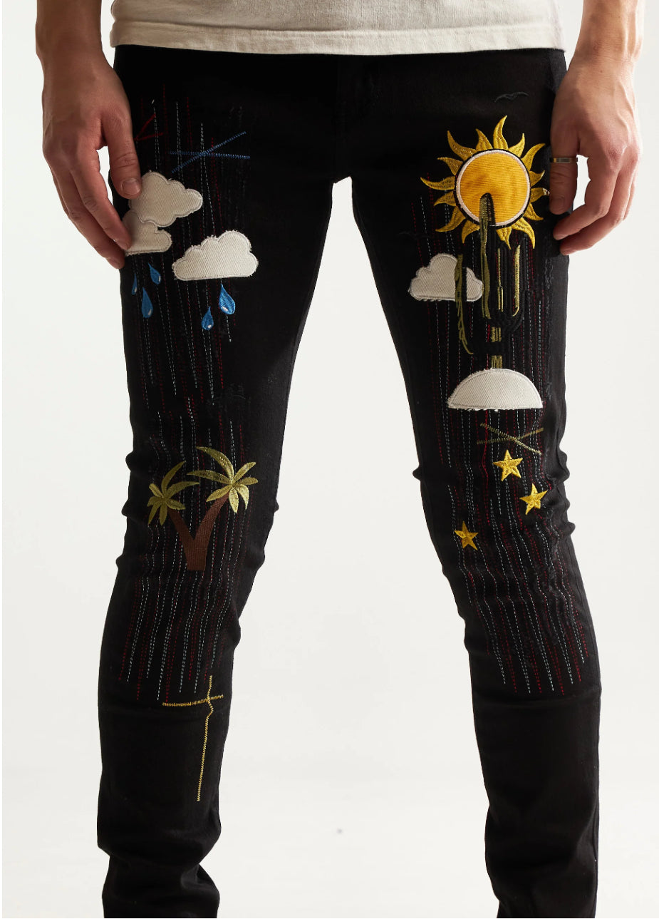 EMBELLISH  Indio Denim (Black) - EMBSP122-136