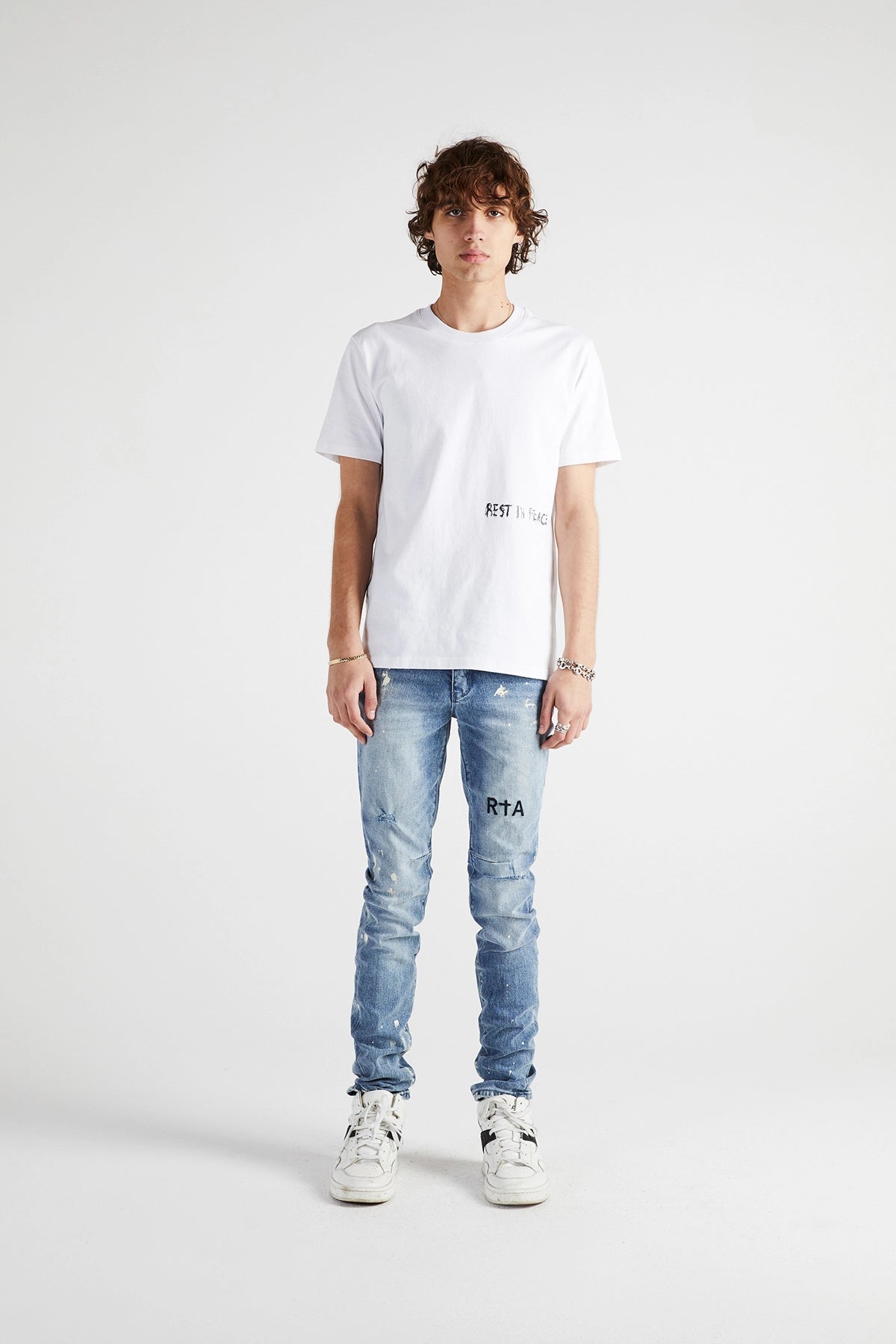 RTA LIAM TEE | WHITE R.I.P. CROSS