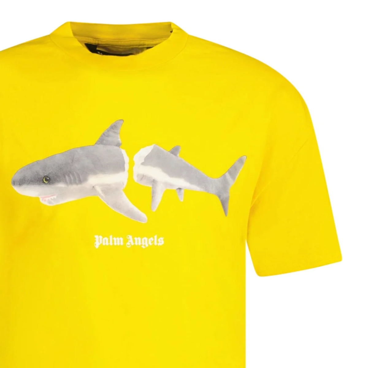 PALM ANGELS SHARK PRINT T-SHIRT YELLOW