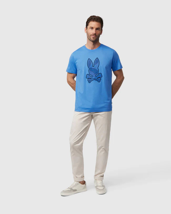 PSYCHO BUNNY-Mens Lenox Embroidered Graphic Tee -B6U174B2TS