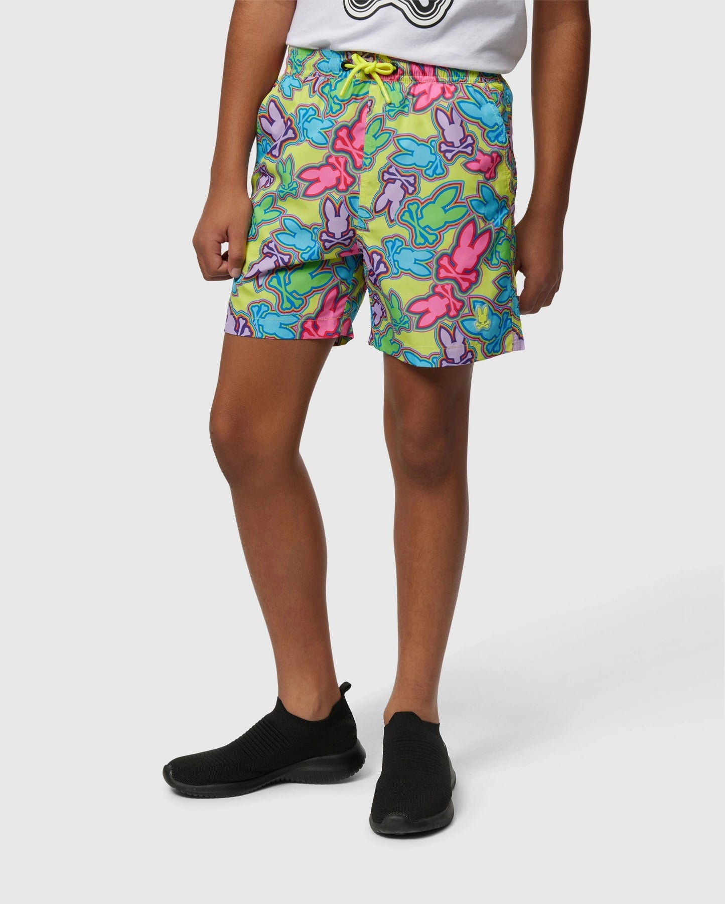 PSYCHOBUNNY-Kids Maybrook Lightweight Swim Trunk -B6W119B2SW