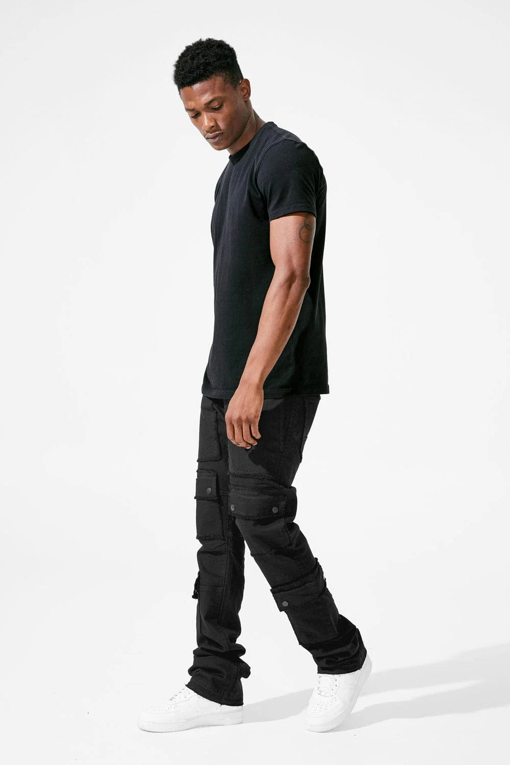 JORDAN CRAIG MARTIN STACKED - EL DORADO CARGO PANTS (JET BLACK)- JTF218