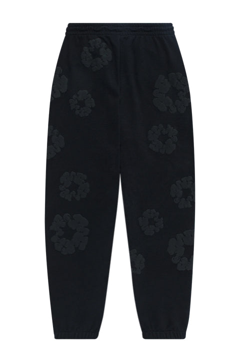 DENIM TEARS-Mono Cotton Wreath Sweatpants Black-024-006-140