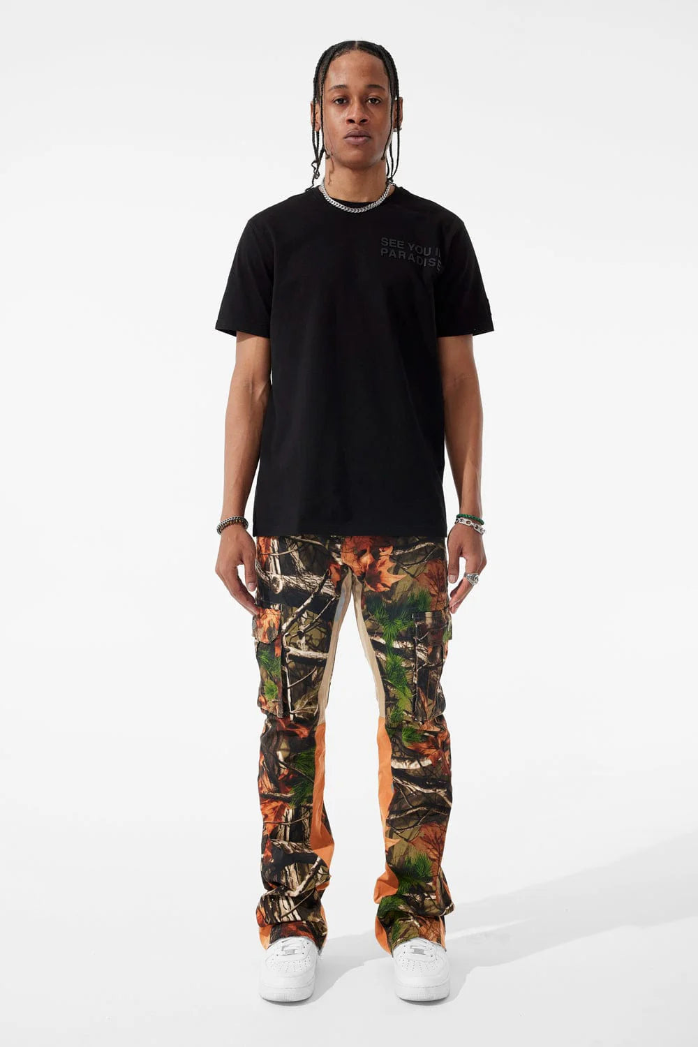 JORDAN CRAIG-SEAN STACKED - CAMO CARGO DENIM (MAPLE)-JTF222C