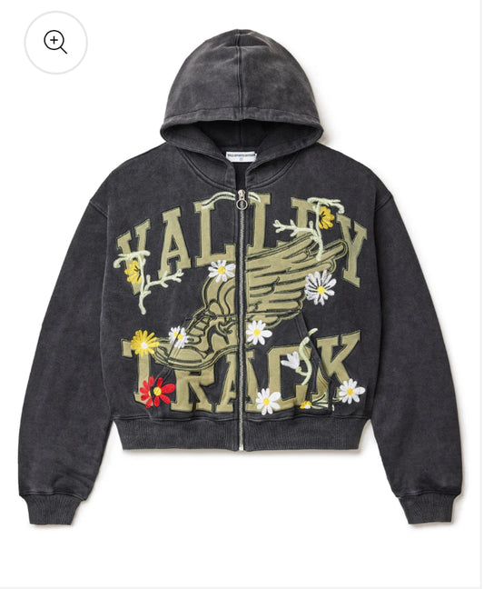 VALE FOREVER- MIDNIGHT GARDEN ZIP-UP HOODIE