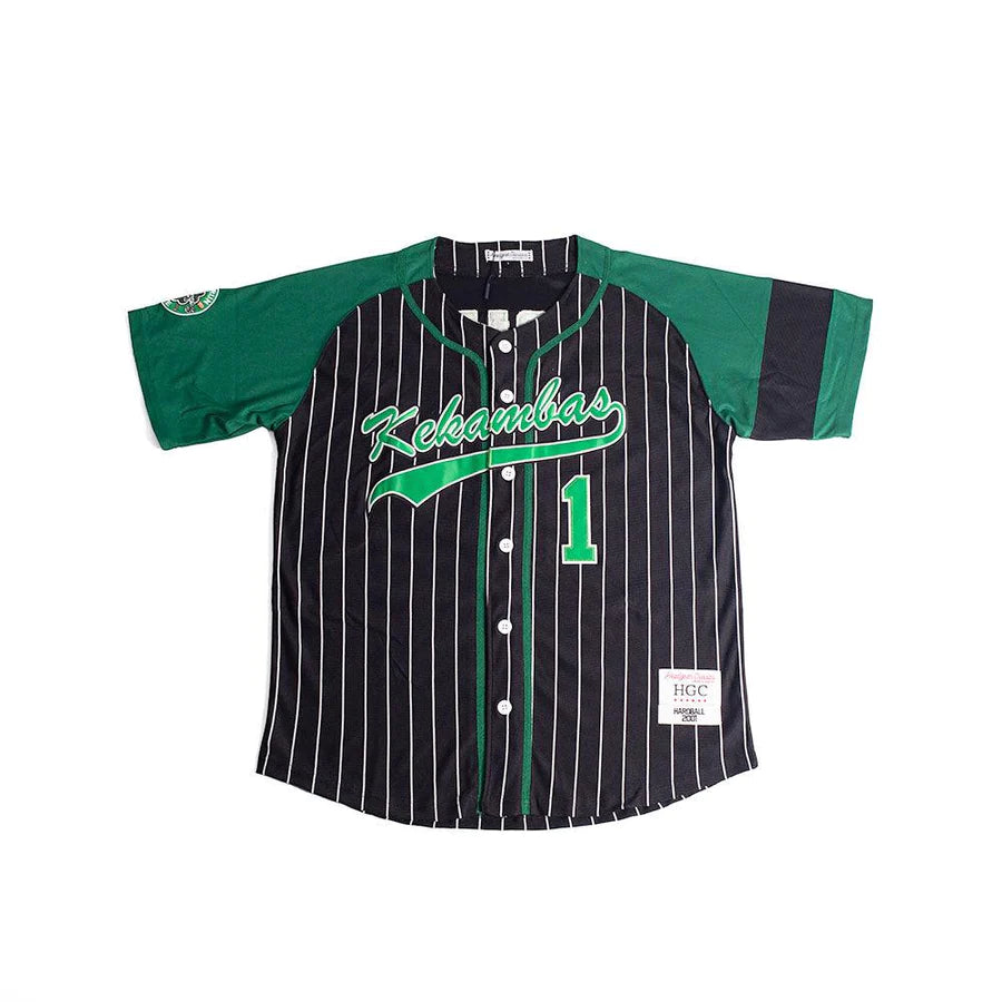 HEADGEM CLASSIC-G-BABY PINSTRIPE BASEBALL JERSEY (BLACK)-HGC071-BAJ-08
