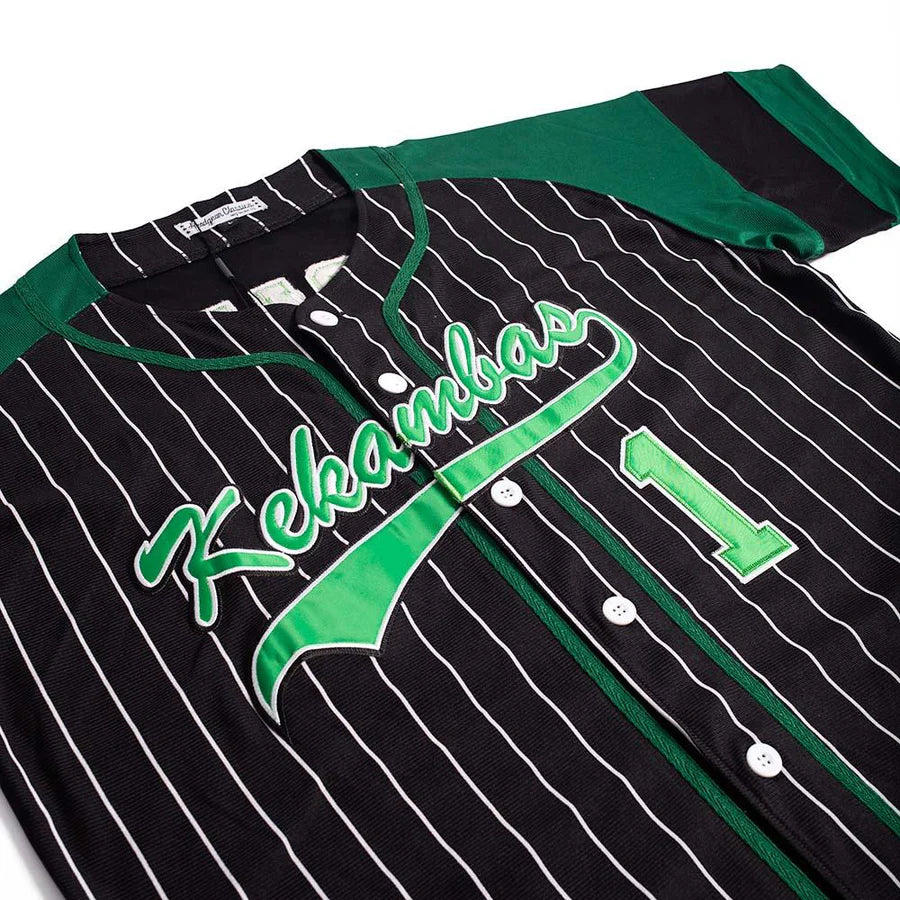HEADGEM CLASSIC-G-BABY PINSTRIPE BASEBALL JERSEY (BLACK)-HGC071-BAJ-08