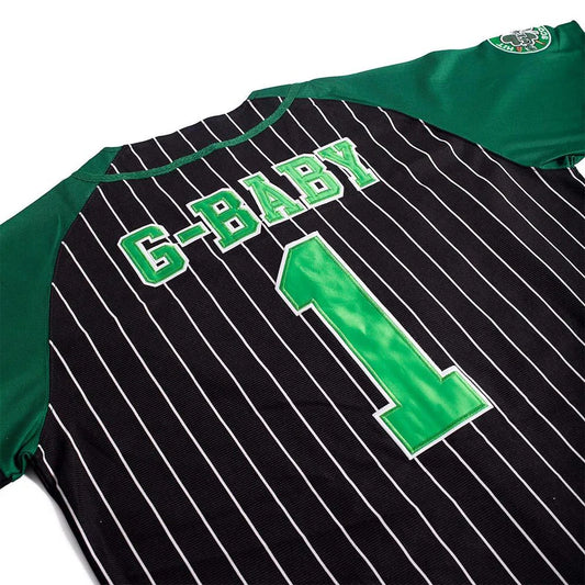 HEADGEM CLASSIC-G-BABY PINSTRIPE BASEBALL JERSEY (BLACK)-HGC071-BAJ-08