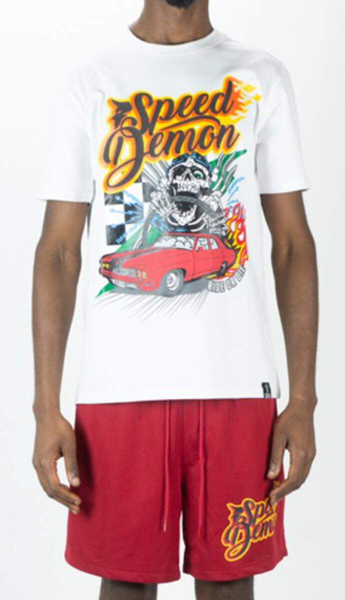 REBEL MINDS-SPEED DEMON GRAPHIC TEE-141-146