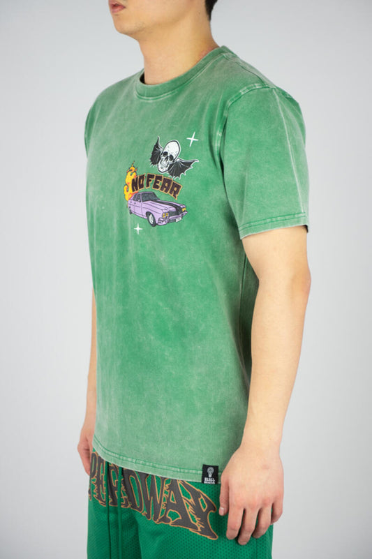 REBEL MINDS-ACID WASHED SPEEDWAY TEE-141-145