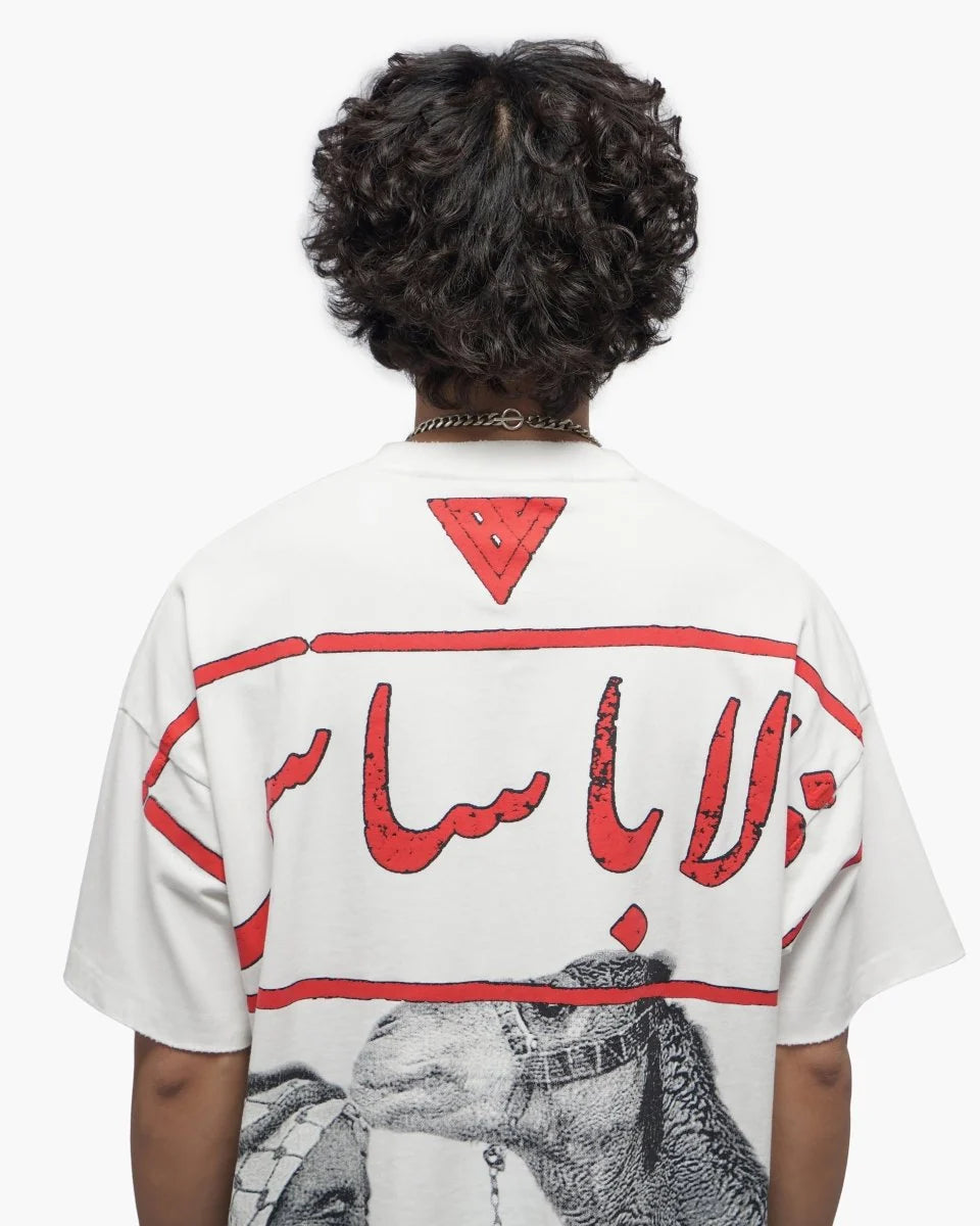 VALABASAS CAMEL WHITE TEE