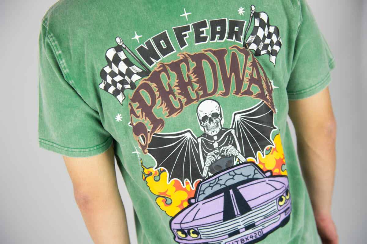 REBEL MINDS-ACID WASHED SPEEDWAY TEE-141-145