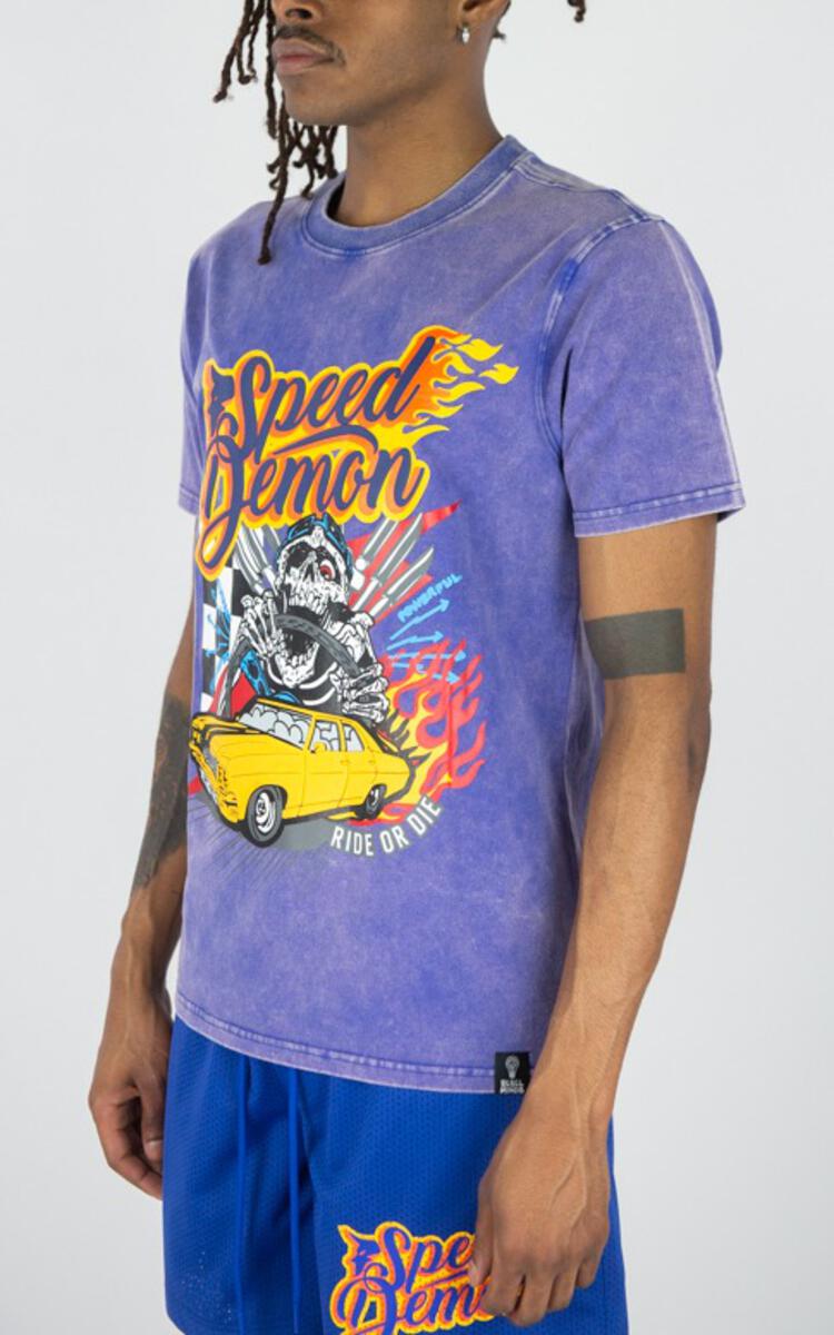 REBEL MINDS-SPEED DEMON GRAPHIC TEE-141-146