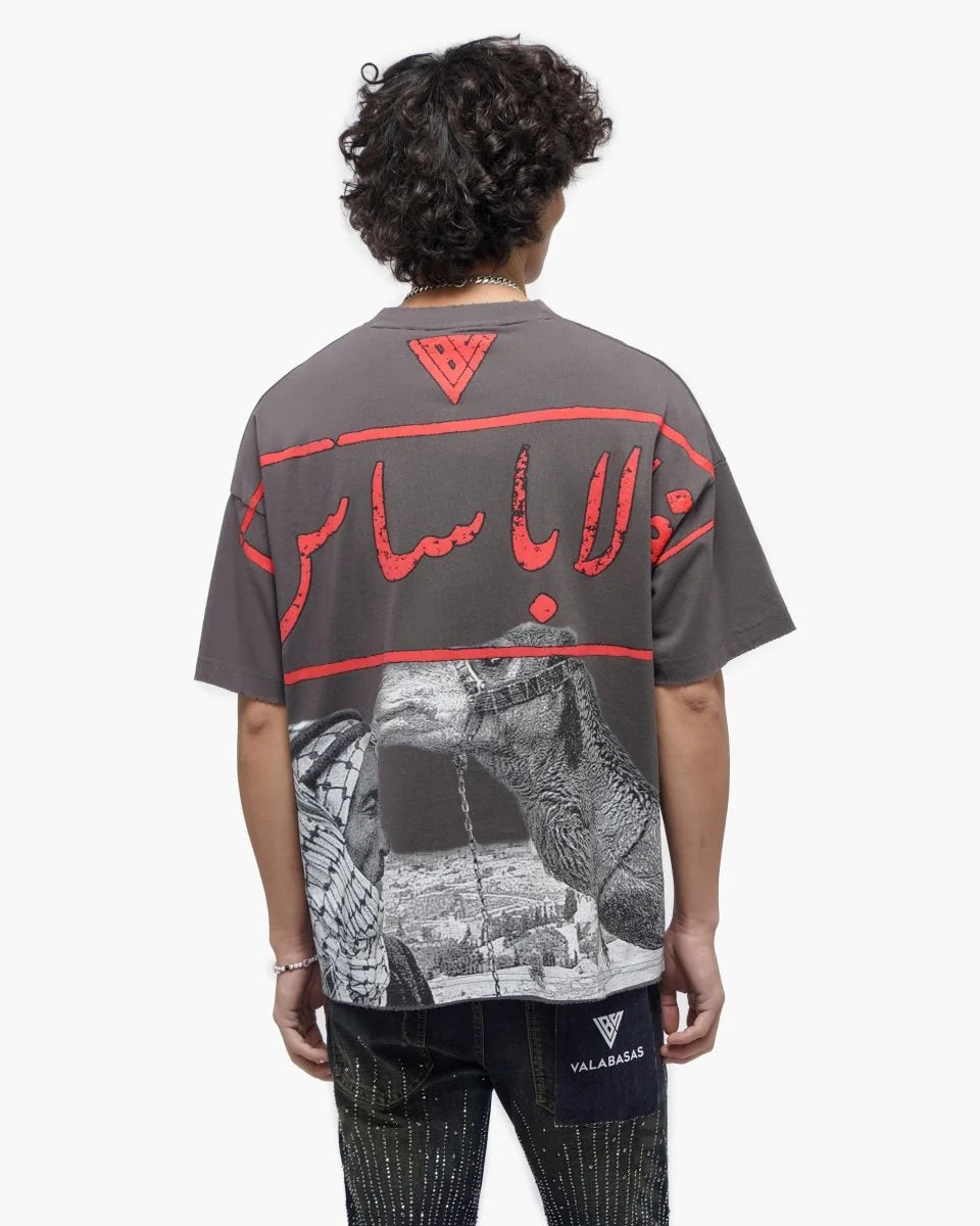 VALABASAS CAMEL GREY TEE