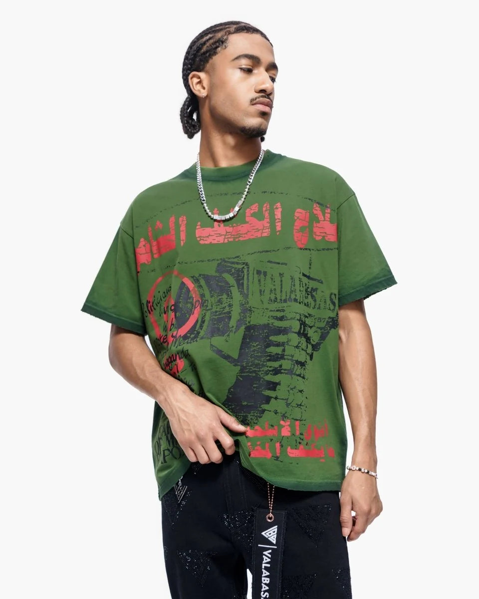 VALABASAS WEAPONS TEE GREEN