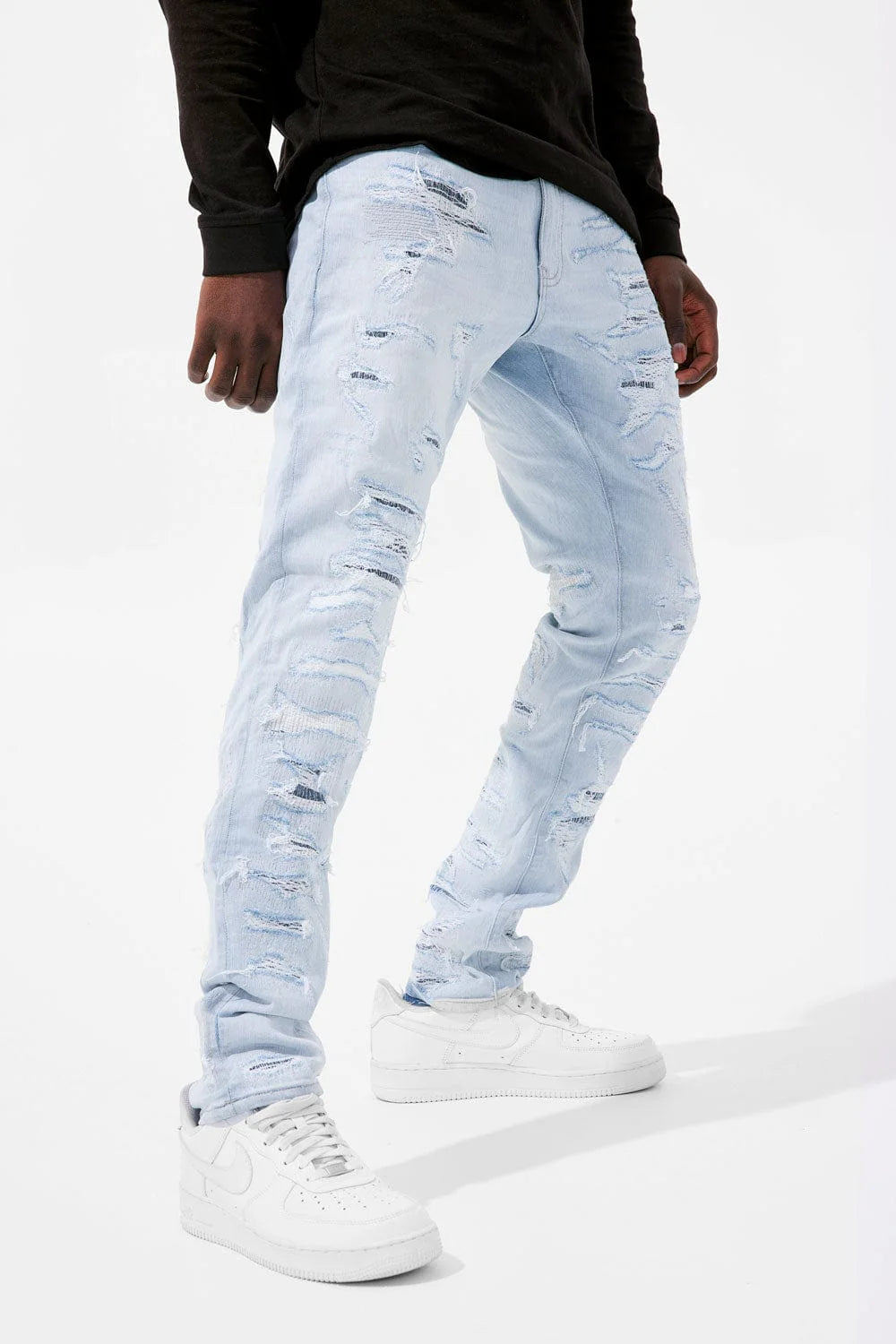 JORDAN CRAIG-MARTIN - FRANKENSTEIN DENIM (ICED WHITE).-JT1208