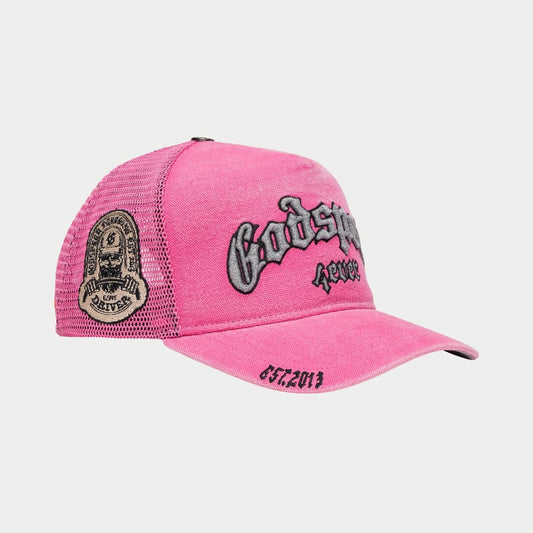 GODSPEED- Forever Trucker Hat (Fuchsia Washed)