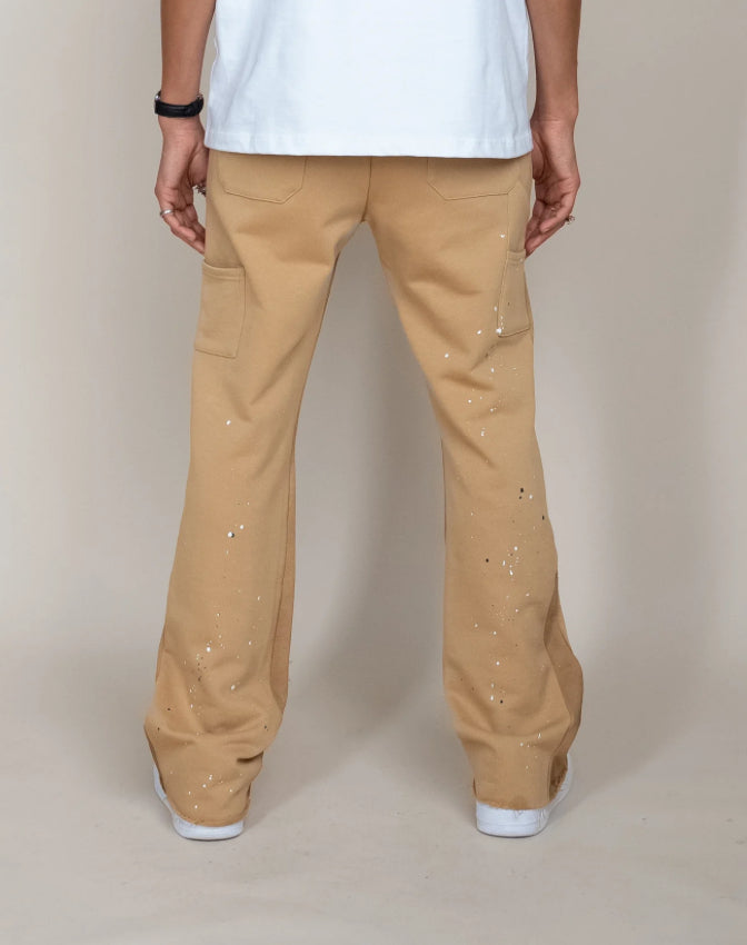 EPTM FRENCH TERRY CARPENTER PANTS - KHAKI