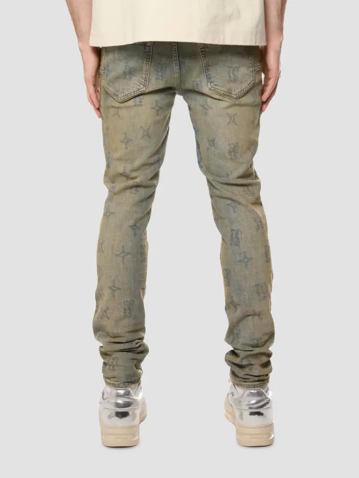 PURPLE Gothic Wire Monogram Skinny Jeans
