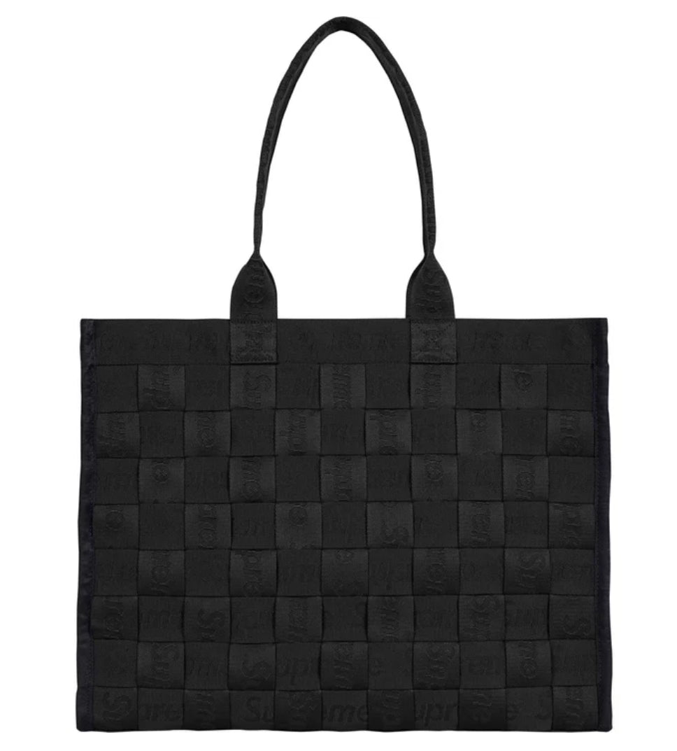 SUPREME bag Woven Tote  Black