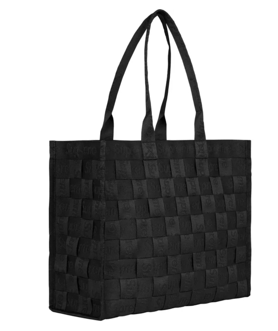 SUPREME bag Woven Tote  Black