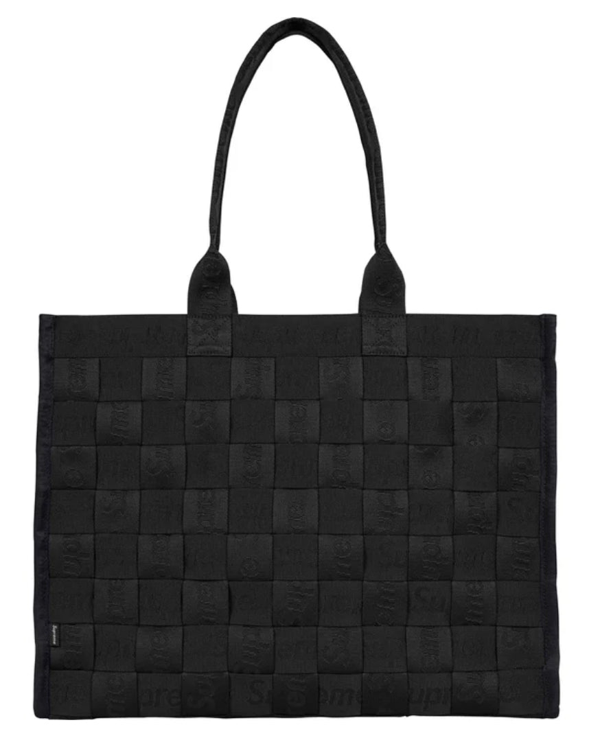 SUPREME bag Woven Tote  Black