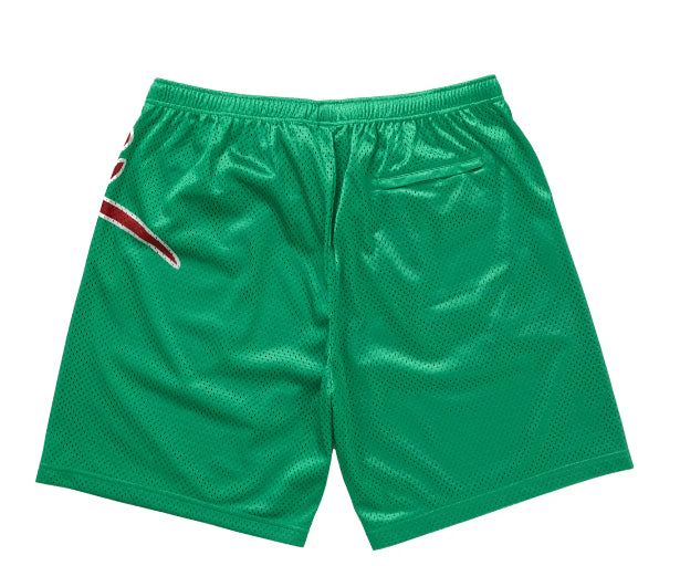 Supreme Men's Big Script Mesh Short Green/red