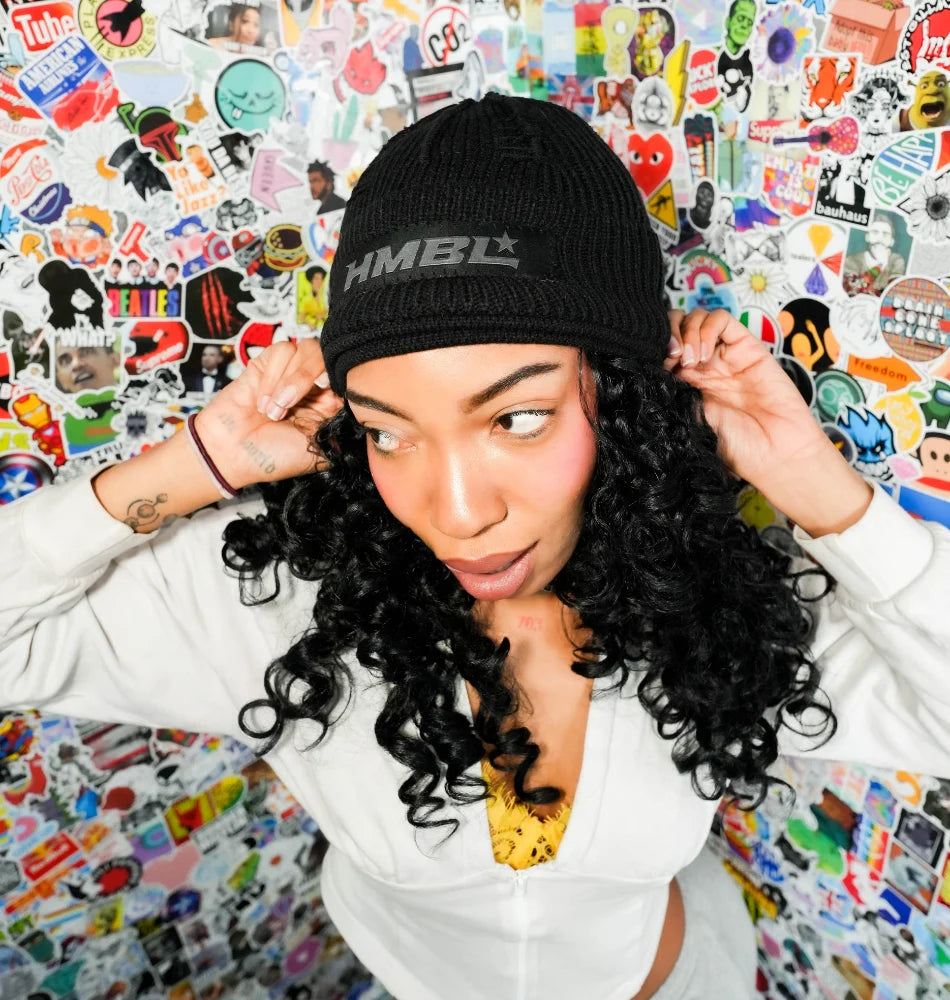 HMBL Blackout Triple Layer Beanie No Ears
