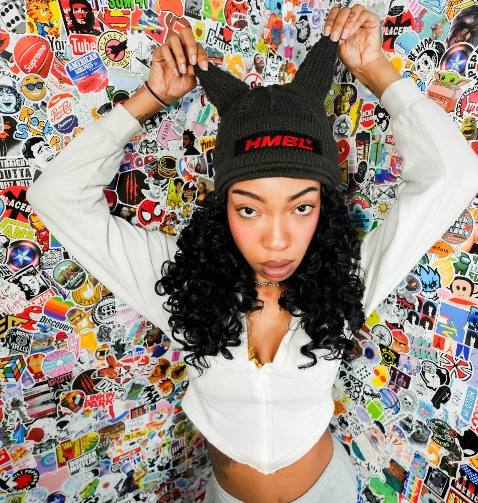 HMBL Charcoal, Red Tag OG Ears Beanie