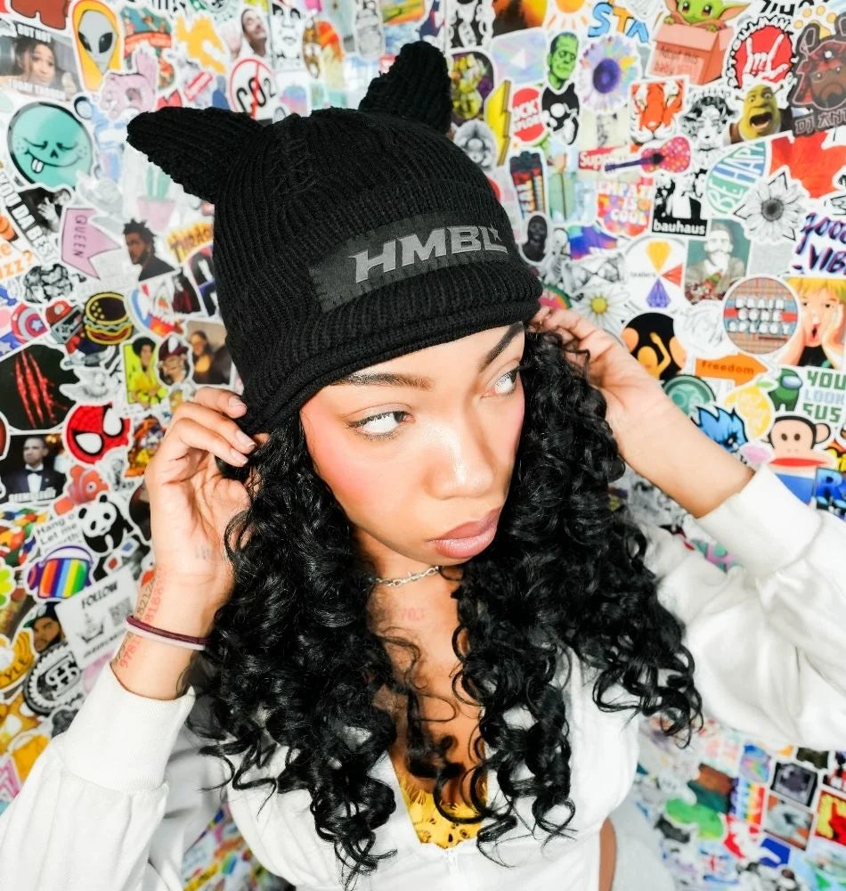 HMBL blackout ears, OG beanie