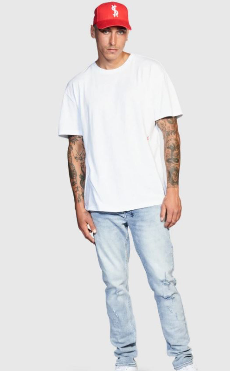 KUSBI-4x4BIGGIE SS TEE WHITE/RED-MEX21TE003