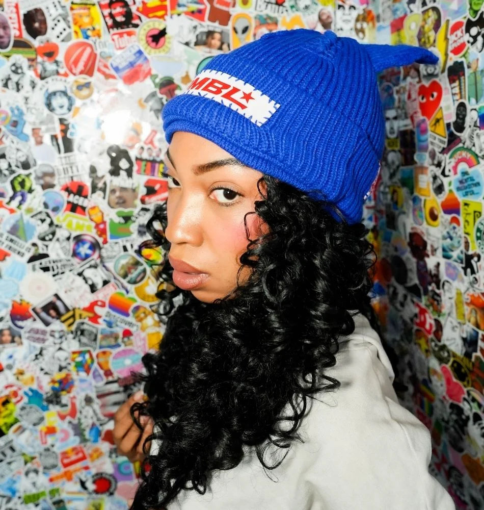 HMBL spider-Man, blue ears beanie