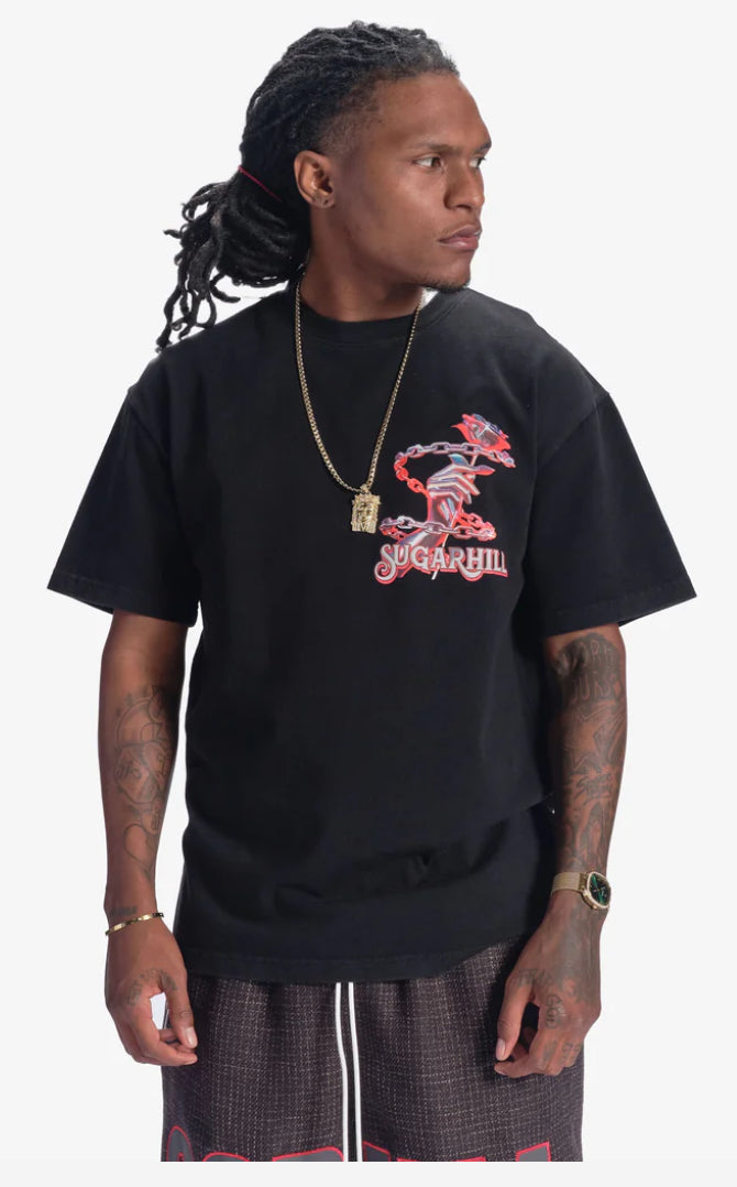 SUGARHILL-"CHAINED TO YOU" T-SHIRT (BLACK)-SH24-SUM1-17