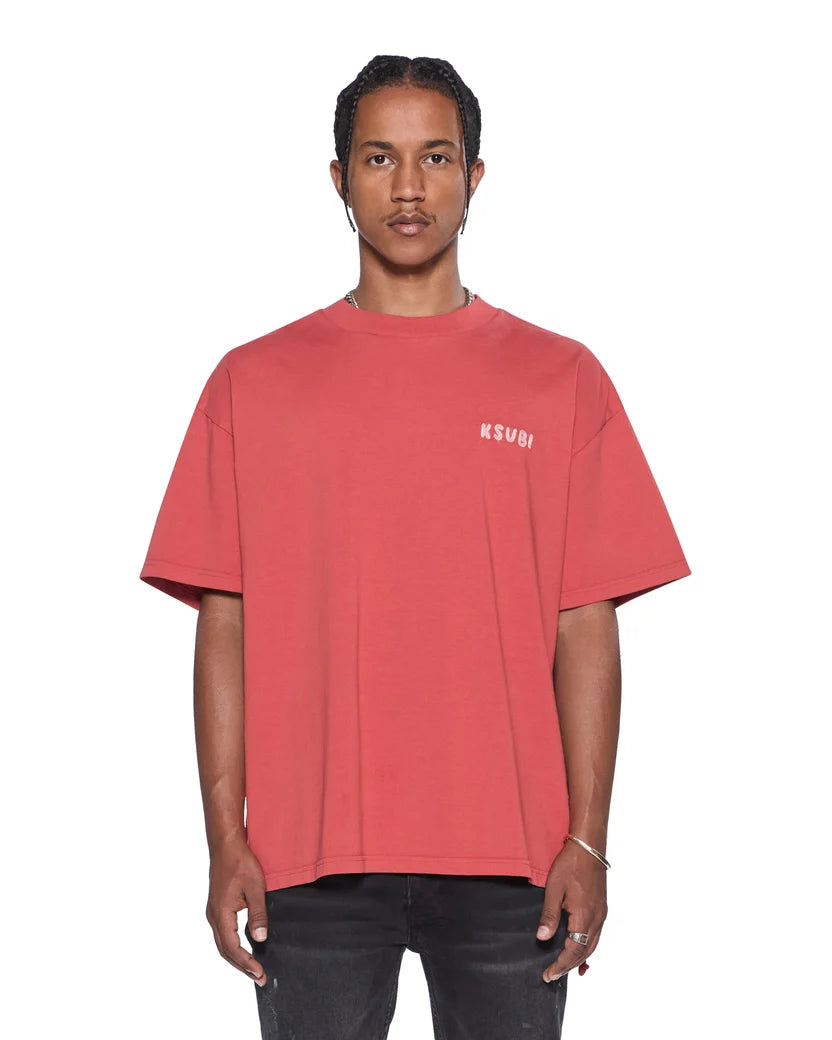 KSUBI MECHANIC EKCESS SS TEE VINTAGE RED