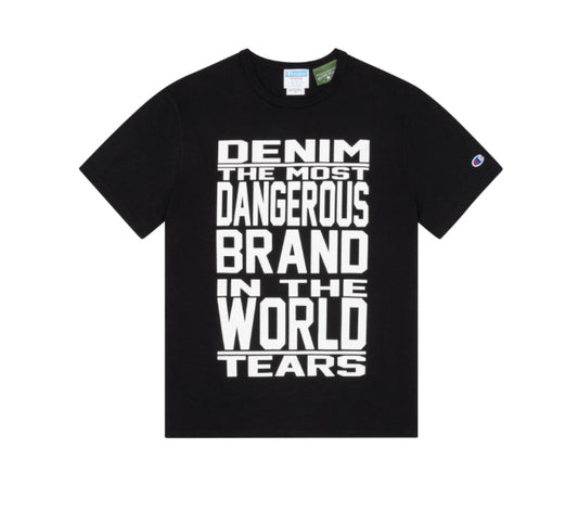 DENIM TEARS-Mission Statement Tee Black-FW24TSS003
