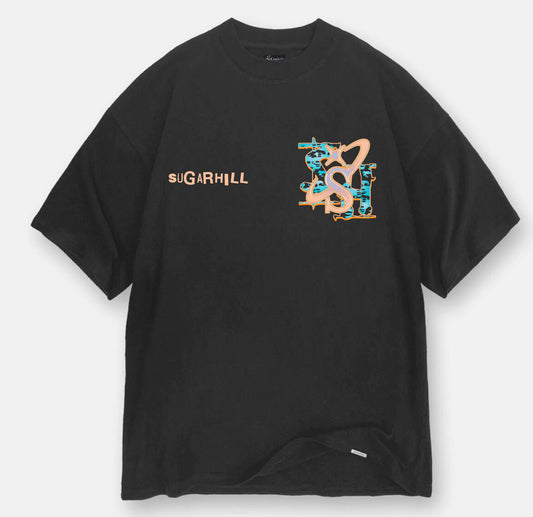 SUGARHILL-FACES" T-SHIRT (BLACK)-SH24-SUM2-15