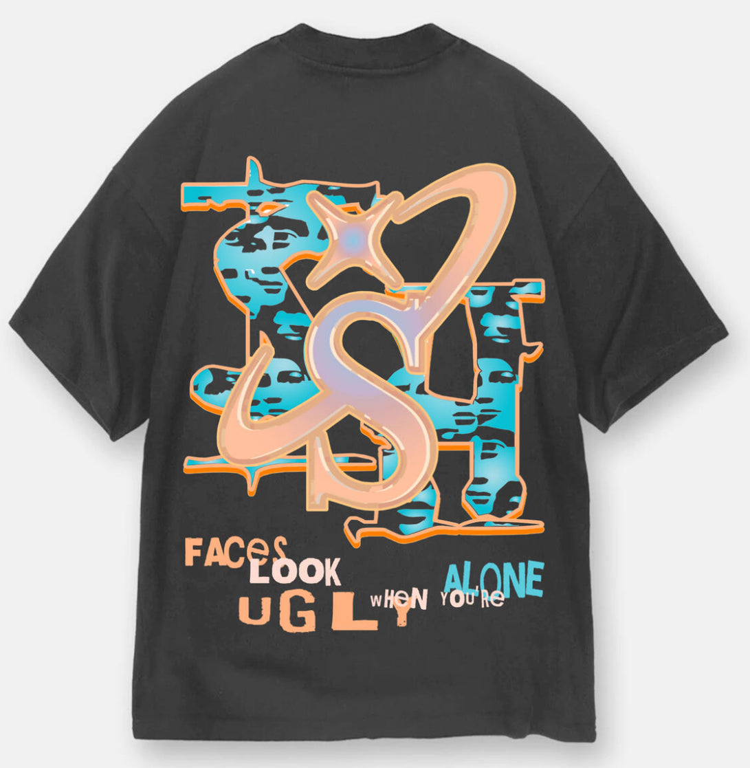 SUGARHILL-FACES" T-SHIRT (BLACK)-SH24-SUM2-15