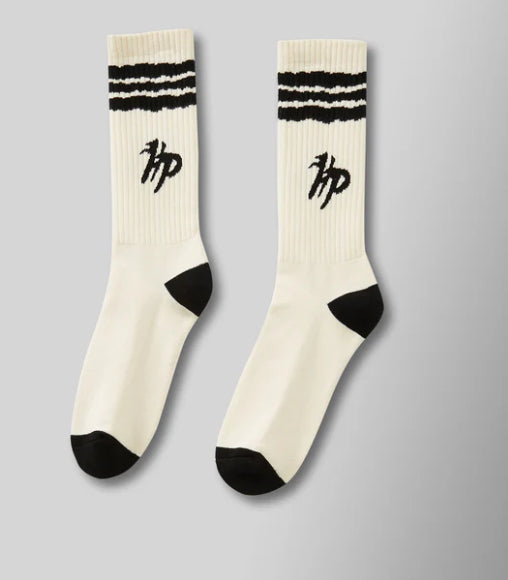 HYDEPARK-Wavy Sock - Cream & Black