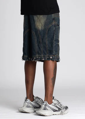 GUAPI-TEAL BLUE PIERCING SHORTS