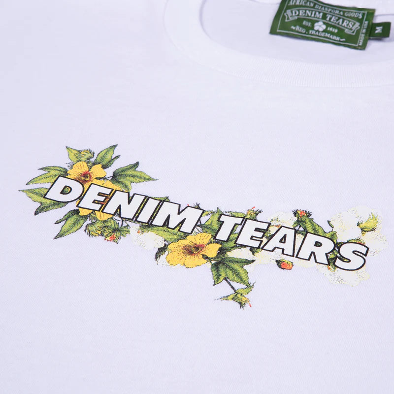 DENIM TEARS Logo Tee White-SS24TSS010