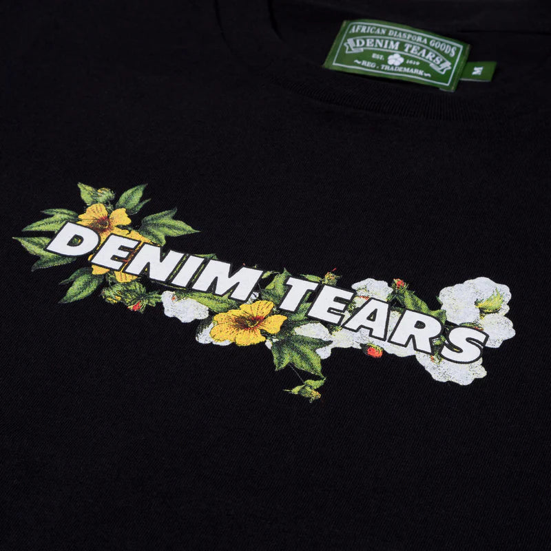 DENIM TEARS Logo Tee Black-SS24TSS011