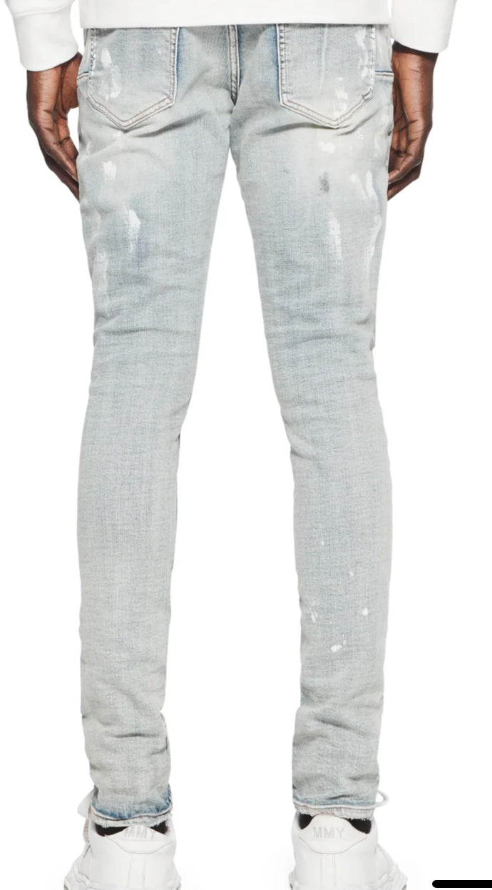 PURPLE-P001 Light Indigo Paint Blowout-P001-LIA