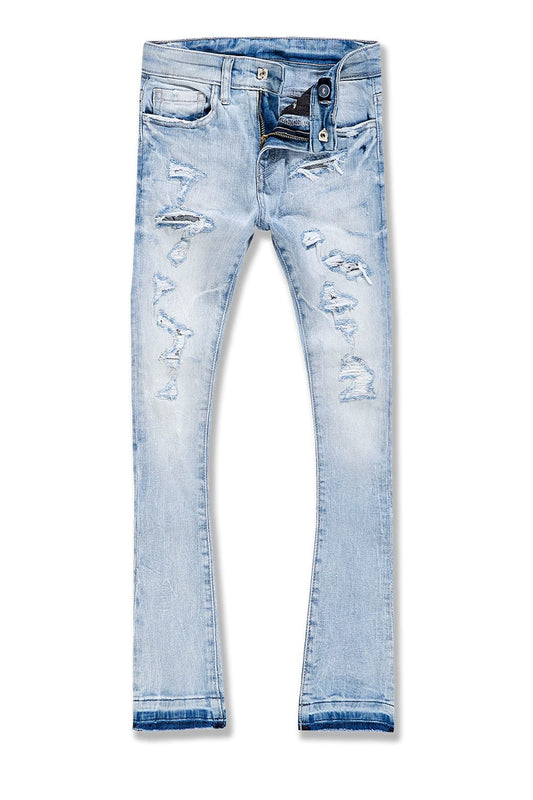 JORDANCRAIG-KIDS STACKED ROCKPORT DENIM (SKY BLUE)-JTF1167RK