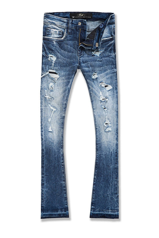 JORDANCRAIG-KIDS STACKED ROCKPORT DENIM (DEEP BLUE)-JTF1167RK