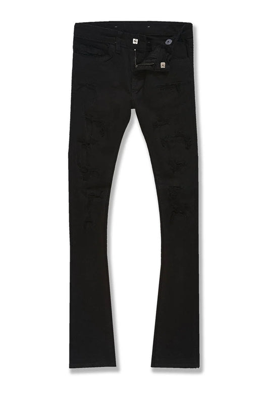 JORDANCRAIG-KIDS STACKED ROCKPORT DENIM (JET BLACK)-JTF1167RK