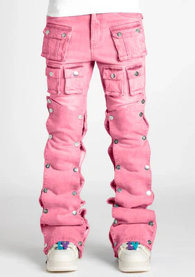 GUAPI-FRENCH ROSE STACKED PREMIUM DENIM-186FRSPD