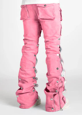 GUAPI-FRENCH ROSE STACKED PREMIUM DENIM-186FRSPD