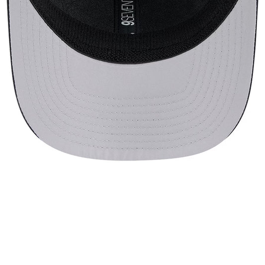 NEWERA-Men's New Era Black/Scarlet Ohio State Buckeyes Striped 9SEVENTY Trucker Adjustable Hat-60530010