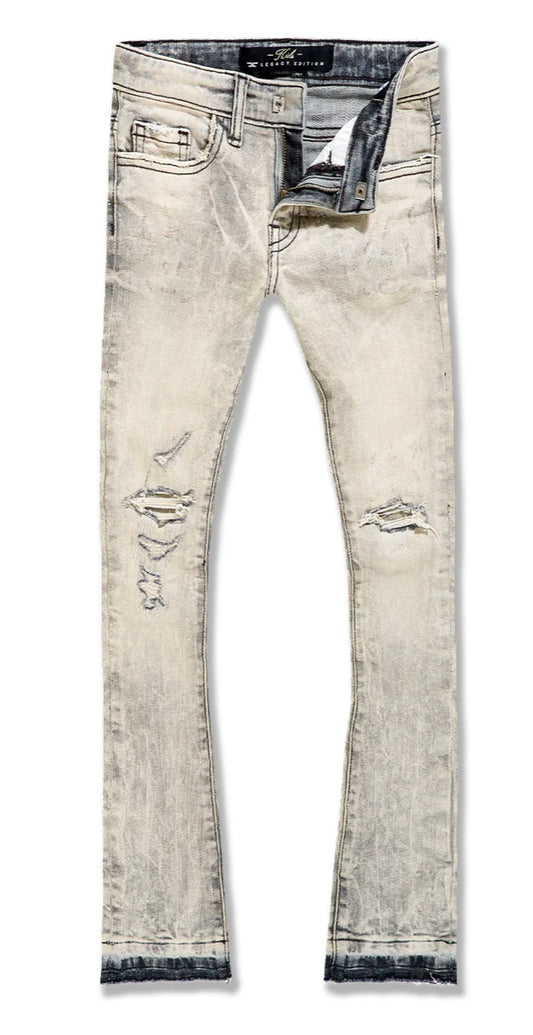 JORDAN CRAIG- ATTITUDE STACKED DENIM (BONE WHITE)-JTF1214